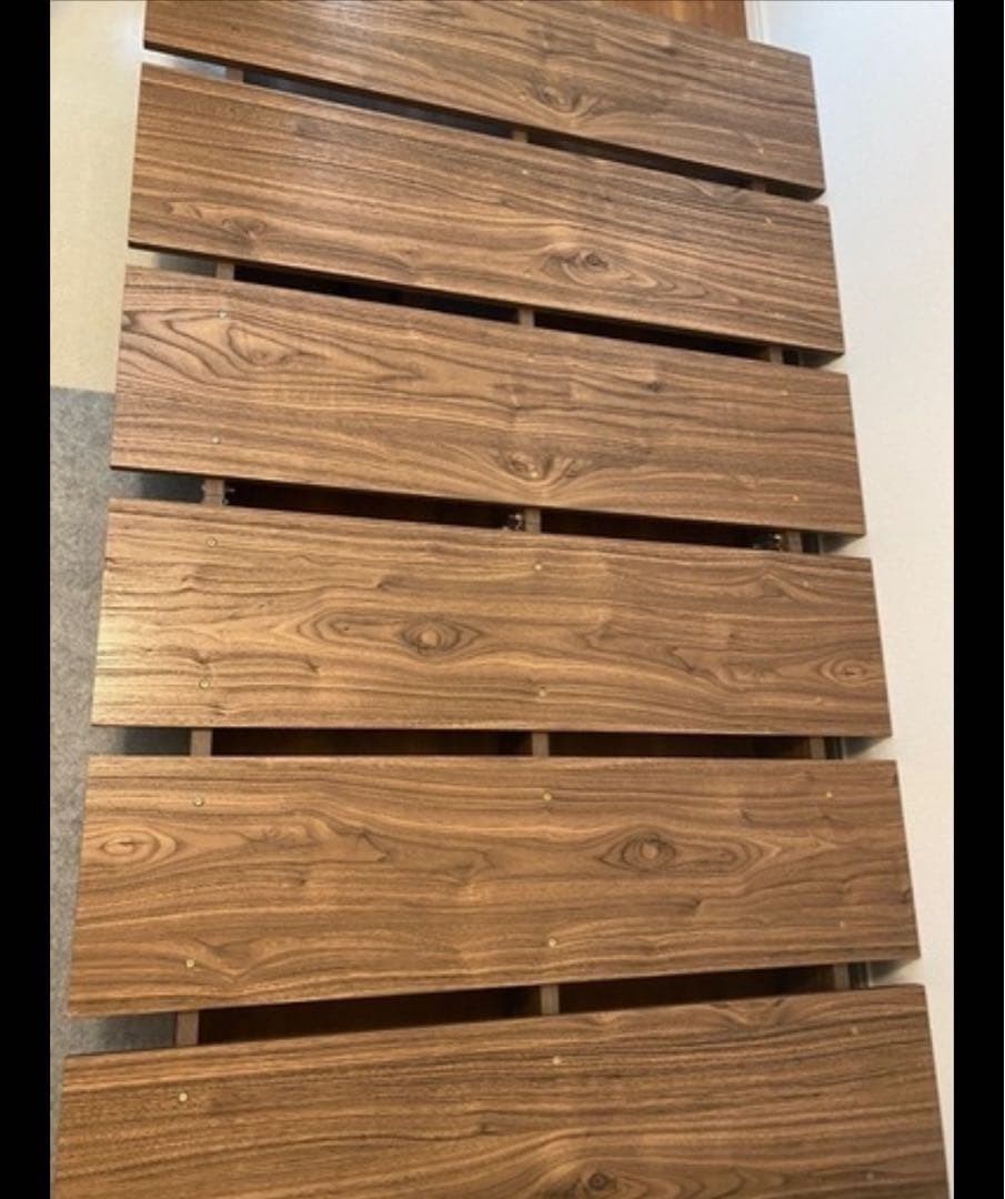 lowya ベッドフレーム　シングル　ウォルナット　すのこ