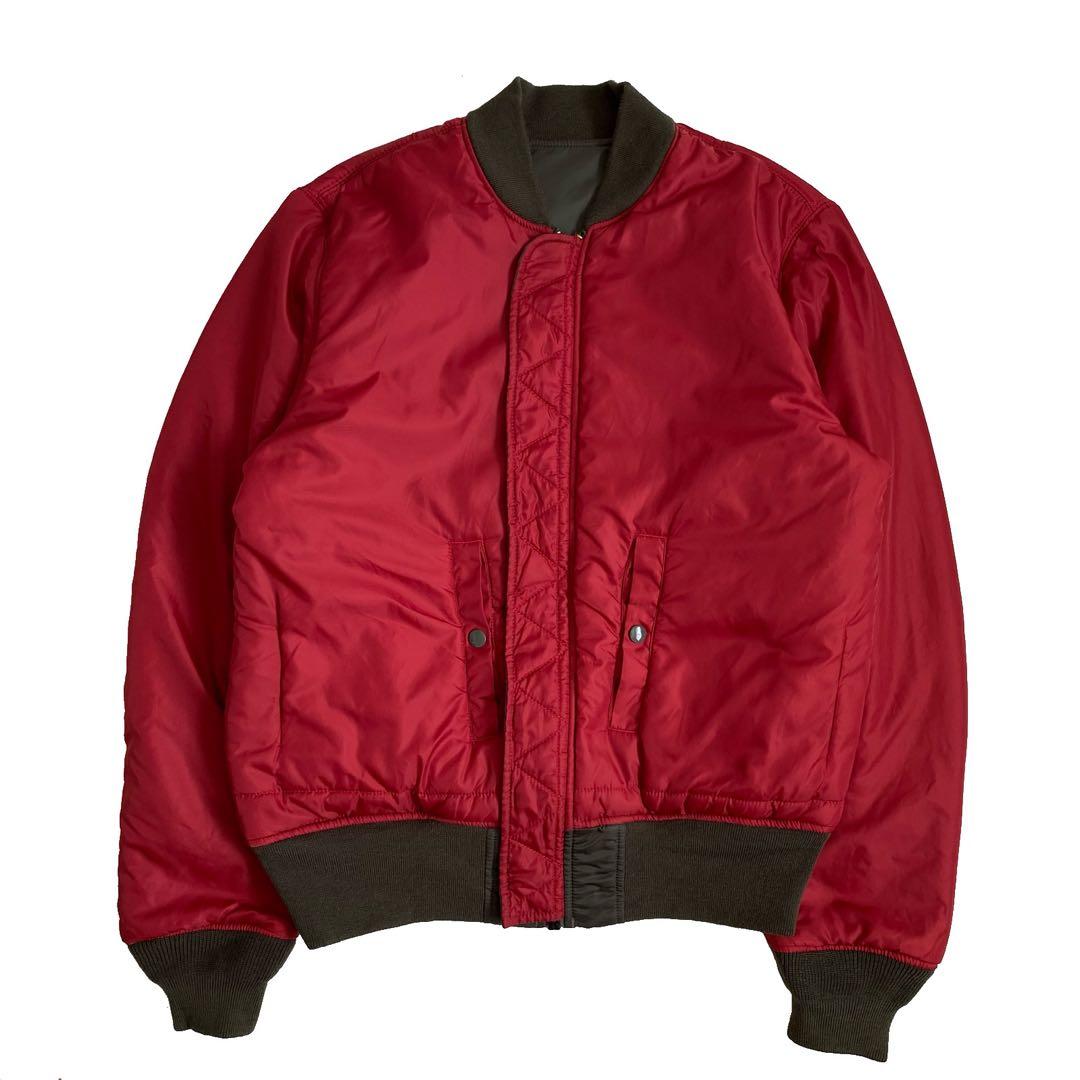 美品 ALPHA アルファ ワッペン 刺繍 MA-1 フライト ジャケット XL