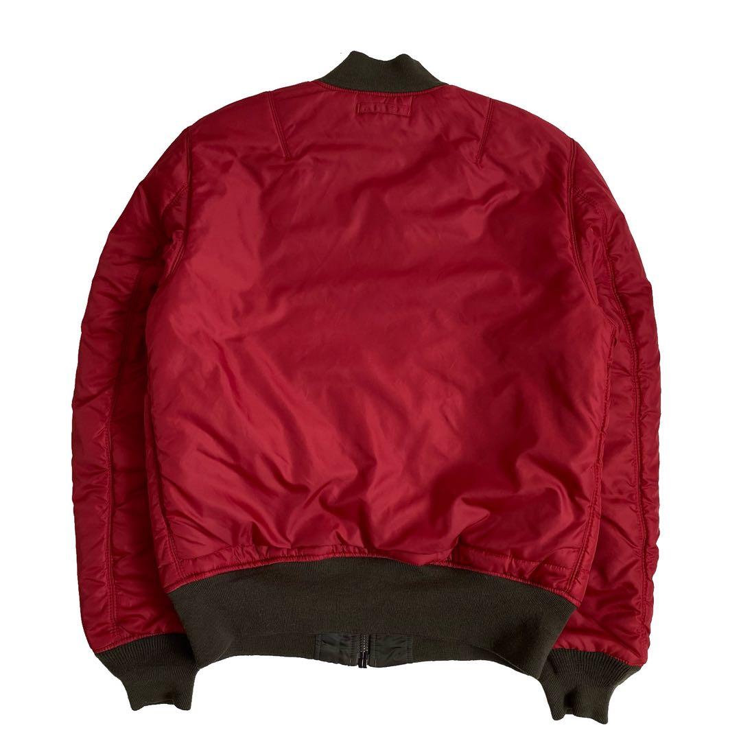 美品 ALPHA アルファ ワッペン 刺繍 MA-1 フライト ジャケット XL