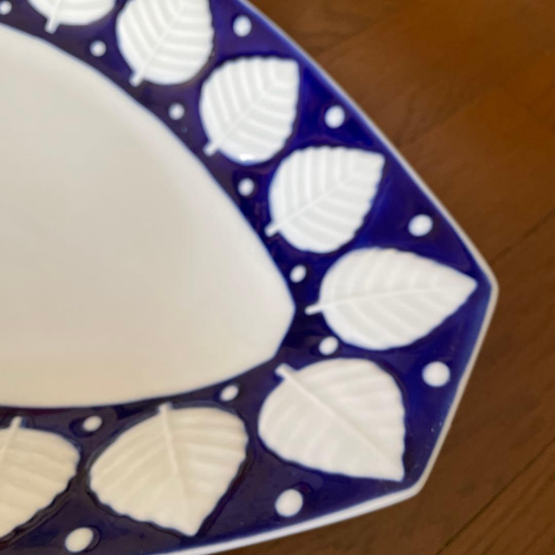 サルガデロス　オーバルプラター リーフ柄　大皿47センチ