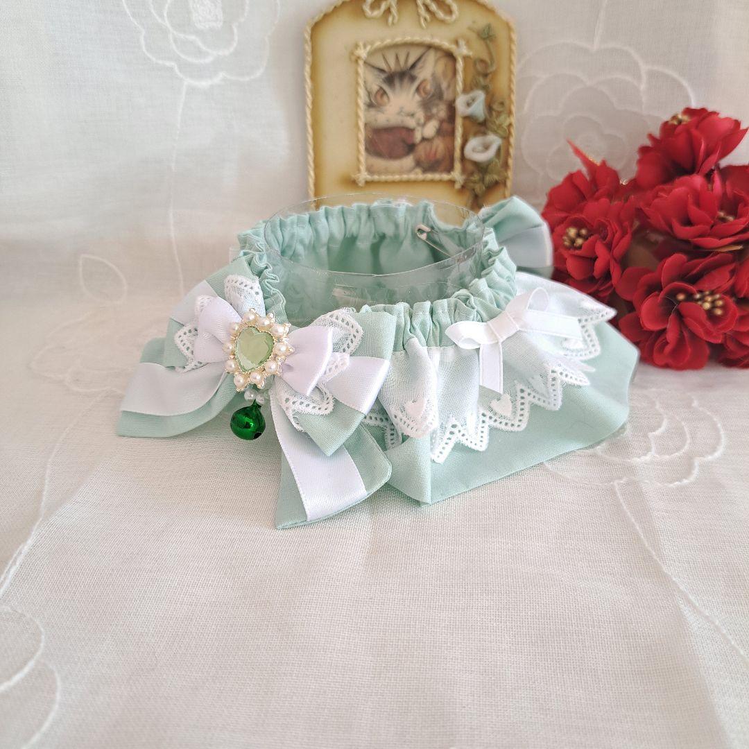 プッチ、幅広シュシュバレンタインハート柄(パープル)わんちゃん猫ちゃん用