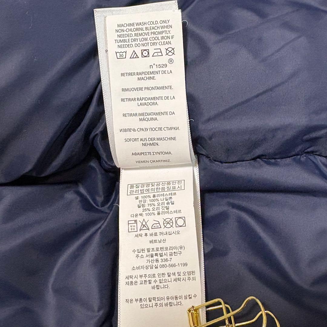 POLO ダウンジャケット ネイビー 160cm キルティング フード着脱可