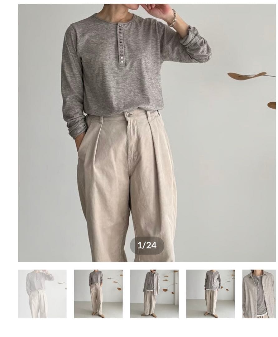 トップス COTTON YAKWOOL HENRY-NECK LT