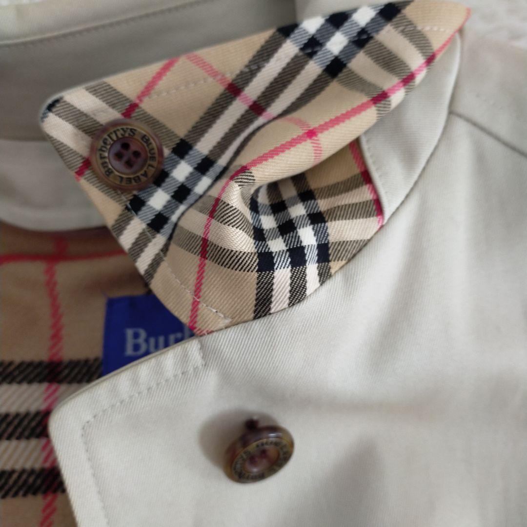 バーバリーブルーレーベル ステンカラーコート ライナー ノバチェック 38