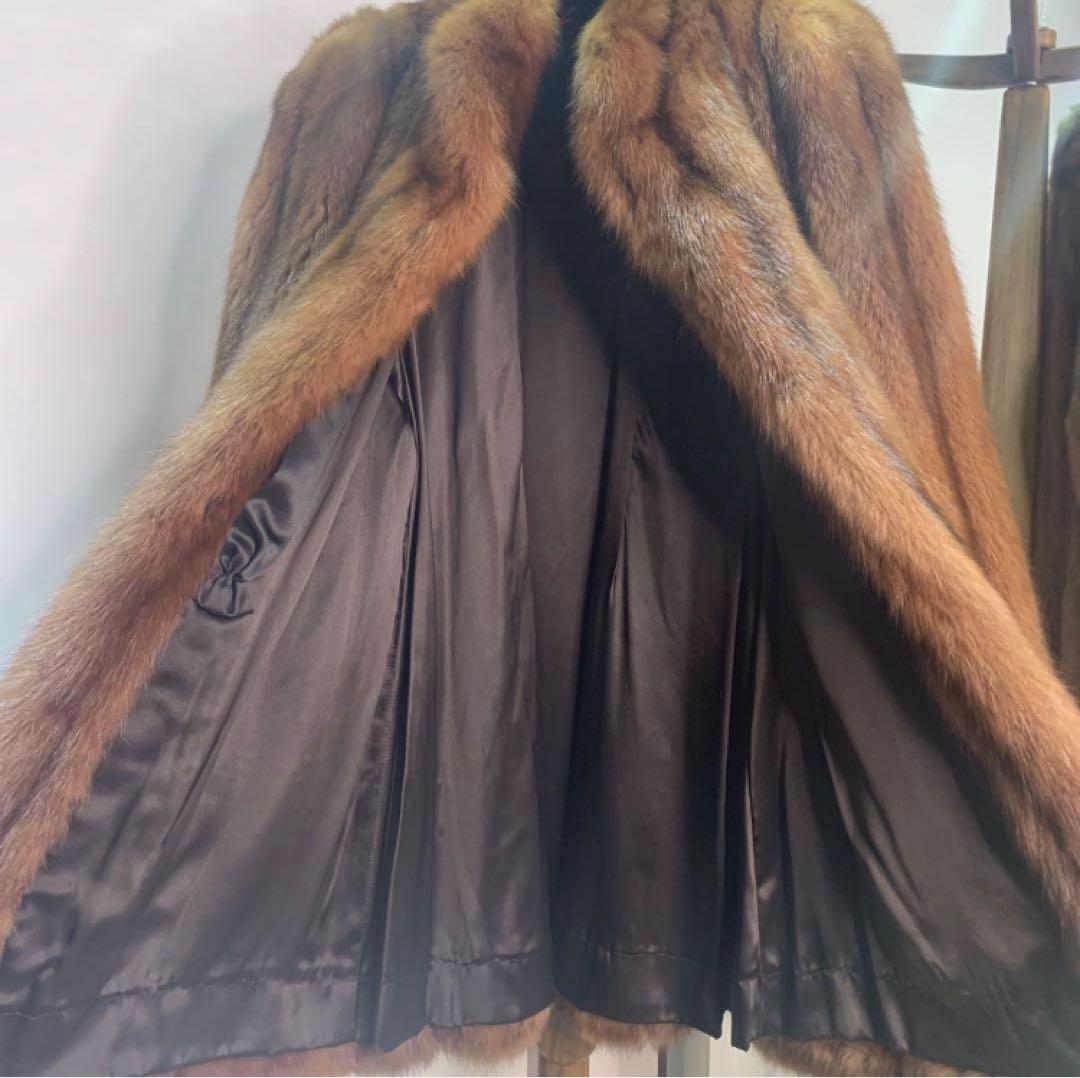 ロシアン　セーブル　コート バルーンスリーブ