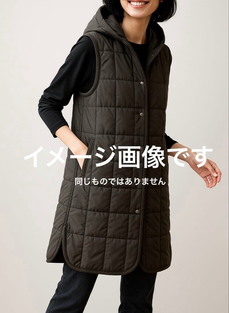 ■ダーマコレクション 【定価2.9】パイピングデザイン中綿キルティングロングジレ