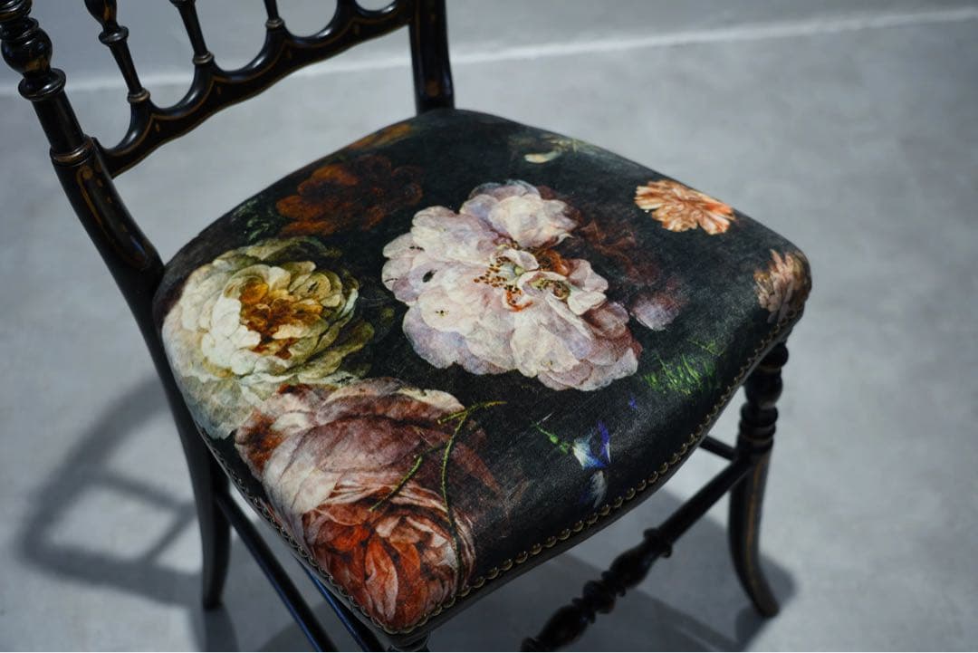 ナポレオンチェア　Napoleon Chair フランスアンティーク　花柄