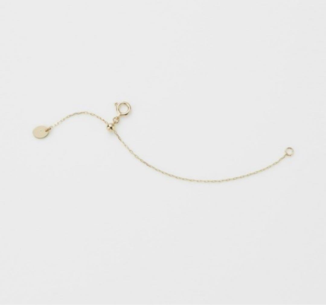 新品未使用✦アガット*K10*10㎝アジャスターチェーン*agete*巾着袋付き