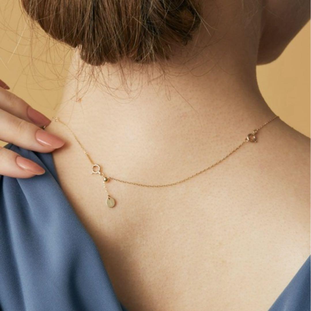 新品未使用✦アガット*K10*10㎝アジャスターチェーン*agete*巾着袋付き