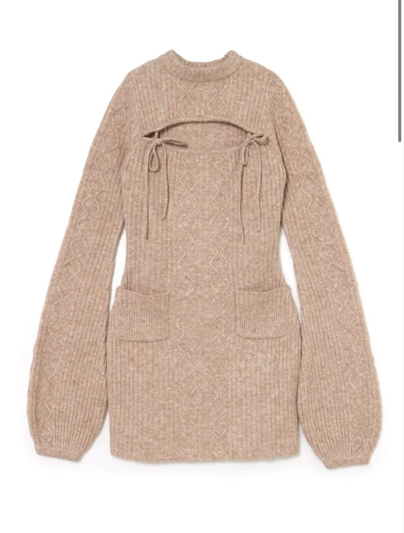 andmary アンドマリー Bebe ribbon mini dress