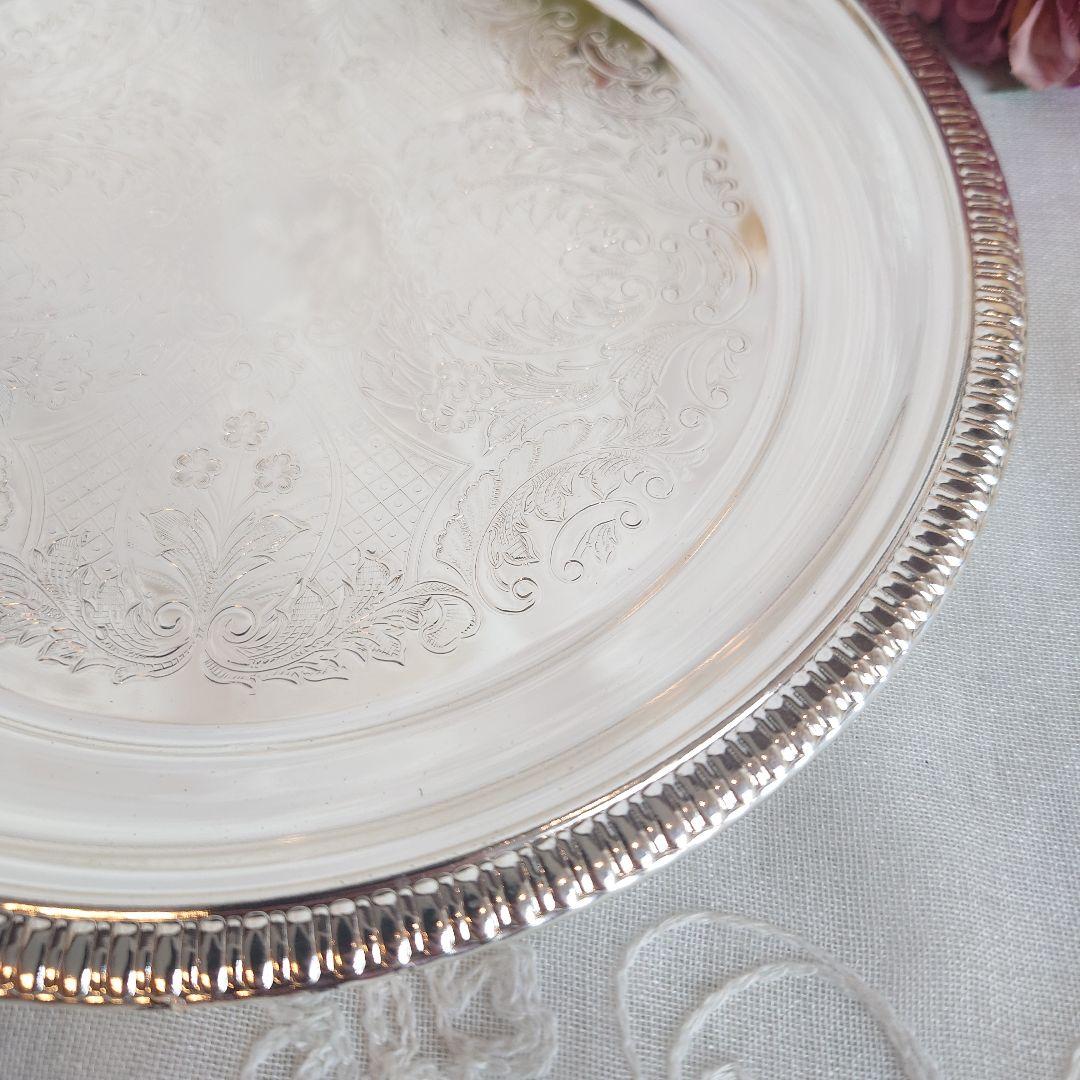 イギリス製　シルバープレート　シルバートレイ