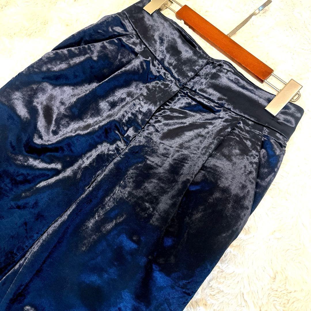 ブルネロクチネリ ベルベットパンツ 36 濃紺 イタリア製