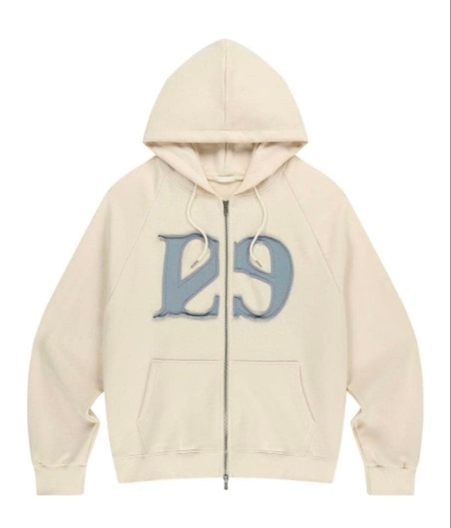 ILLGO 129 ロゴパーカー 韓国 クリーム Sサイズ