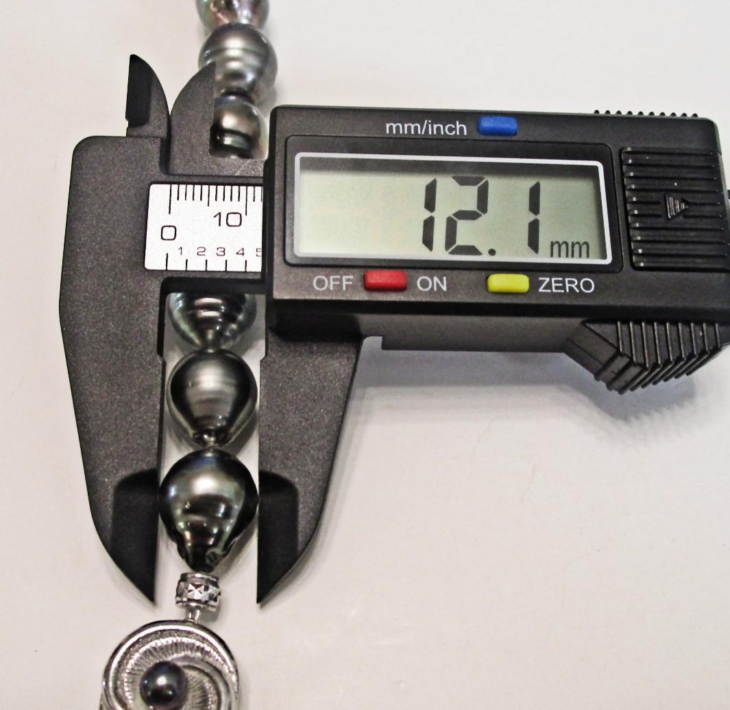 セール☆極美品☆特大 黒蝶本真珠ネックレス １２.１-１４.３ミリ