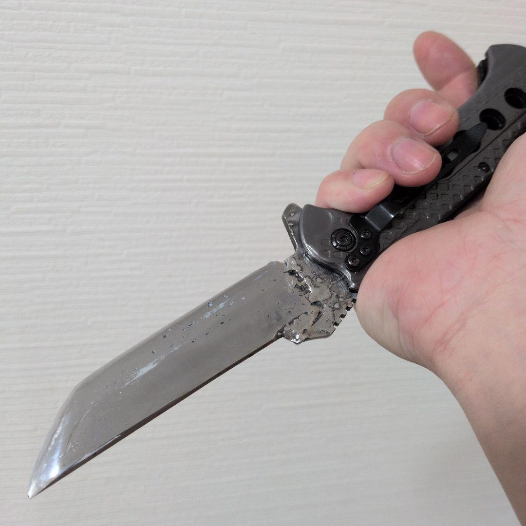 日本刀　残欠　玉鋼　溶接　フォールディングナイフ