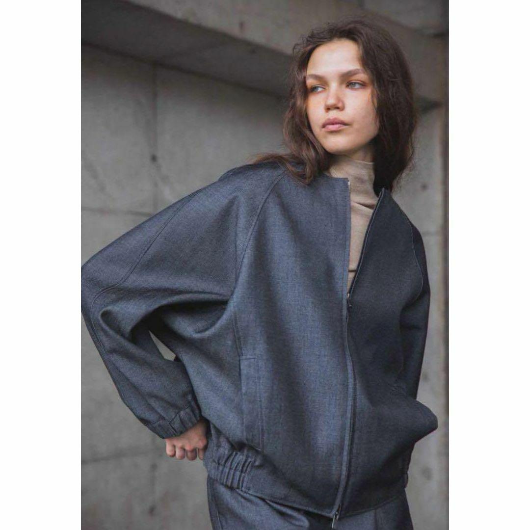 LOHEN ビックカラー2Wayデニムライク　ウール　ブルゾン