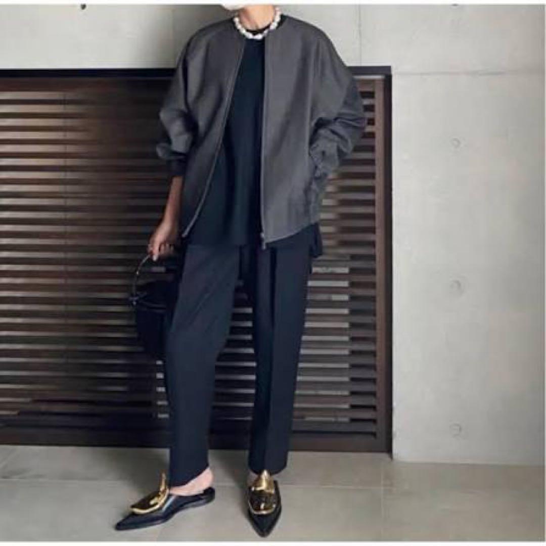 LOHEN ビックカラー2Wayデニムライク　ウール　ブルゾン