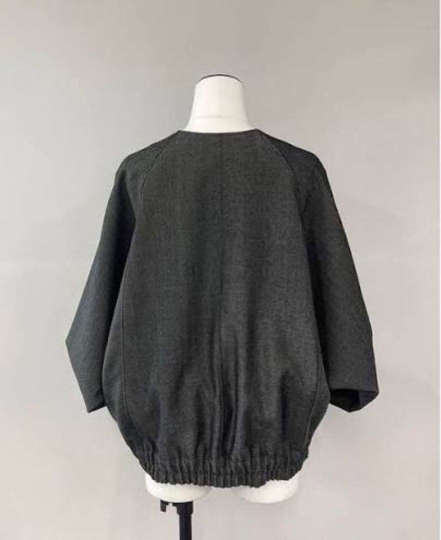 LOHEN ビックカラー2Wayデニムライク　ウール　ブルゾン