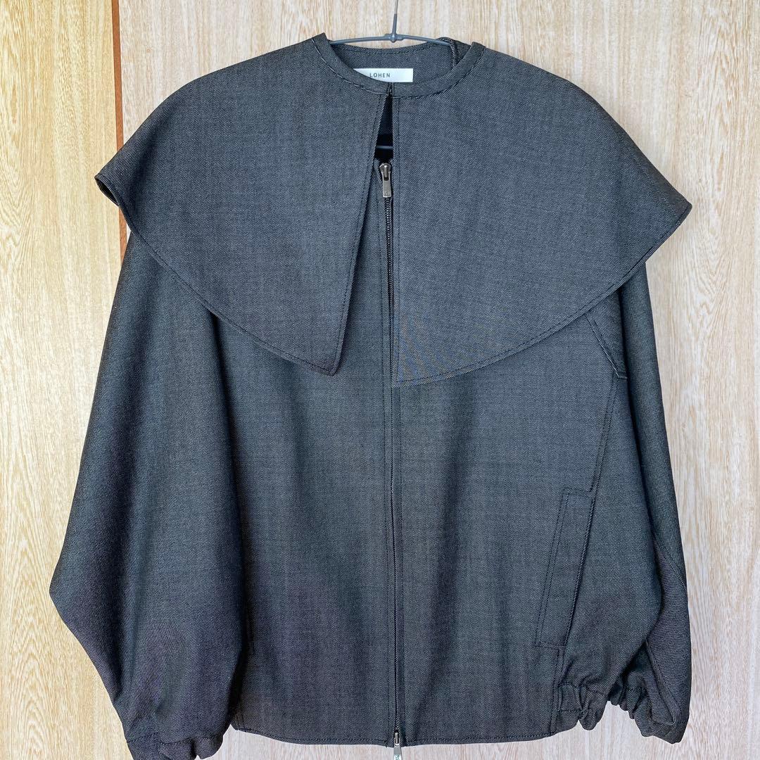 LOHEN ビックカラー2Wayデニムライク　ウール　ブルゾン