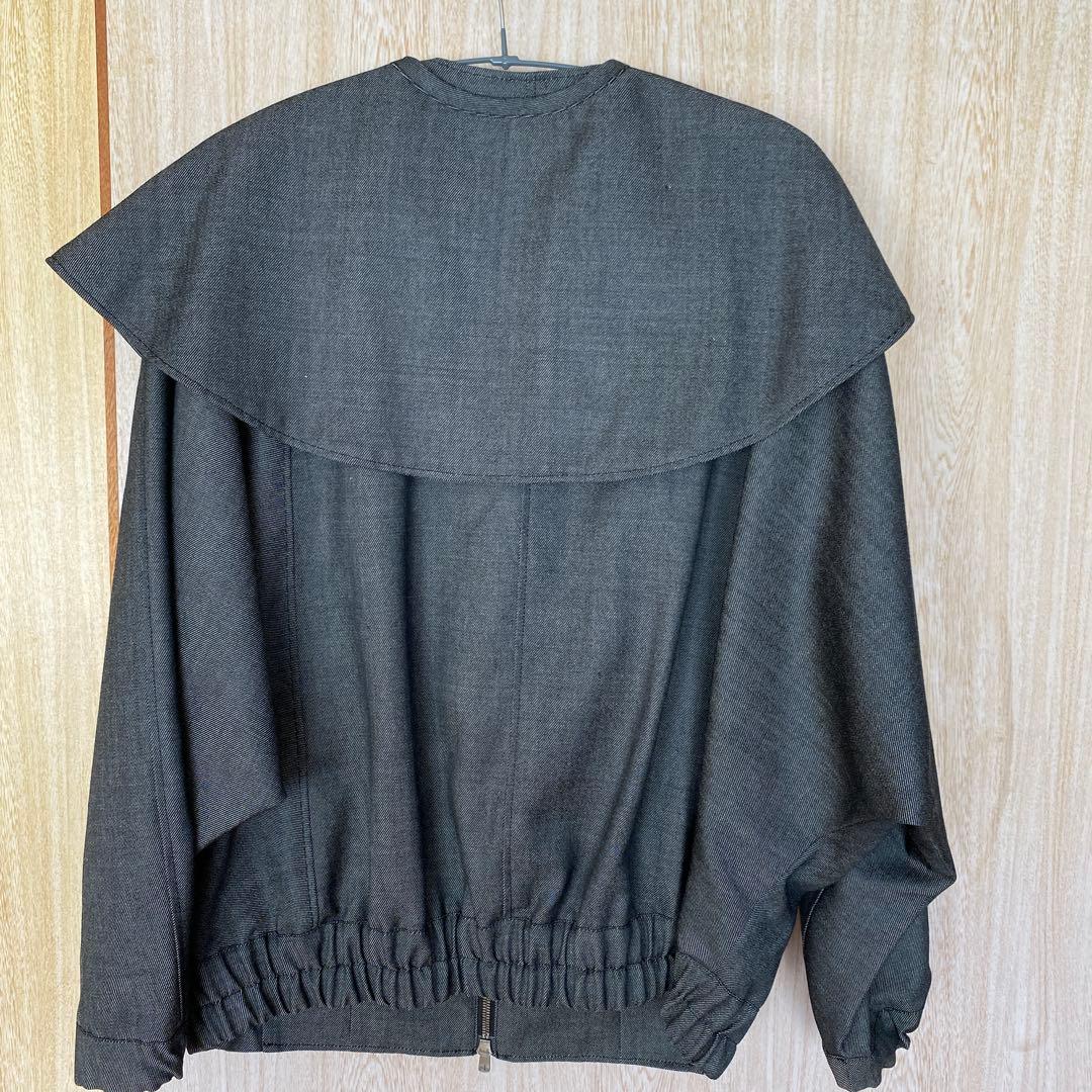 LOHEN ビックカラー2Wayデニムライク　ウール　ブルゾン