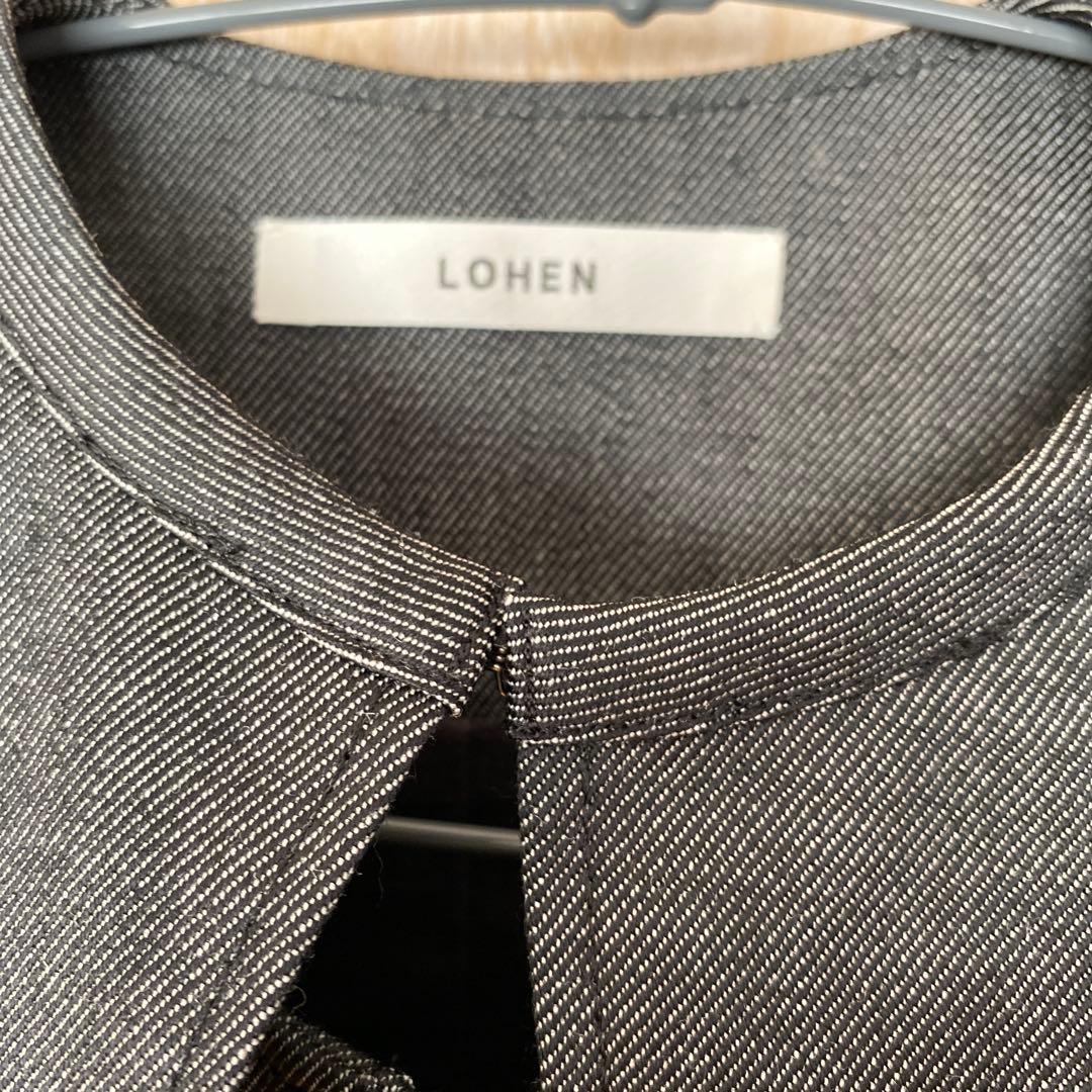 LOHEN ビックカラー2Wayデニムライク　ウール　ブルゾン