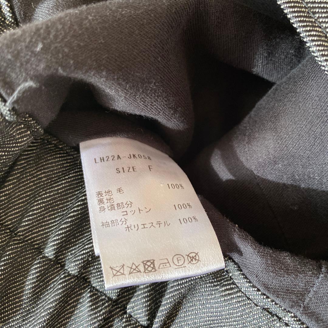 LOHEN ビックカラー2Wayデニムライク　ウール　ブルゾン