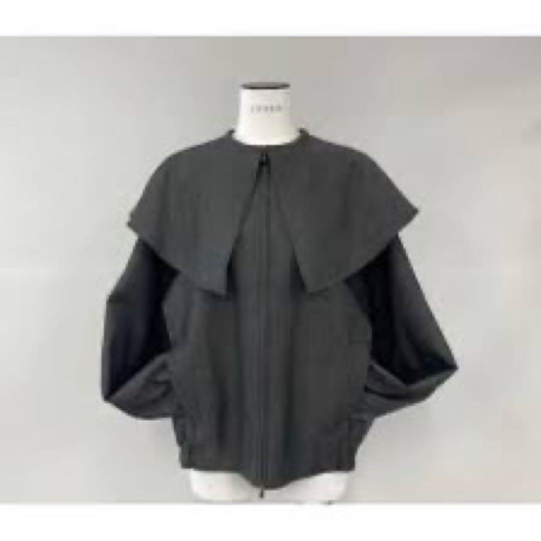 LOHEN ビックカラー2Wayデニムライク　ウール　ブルゾン