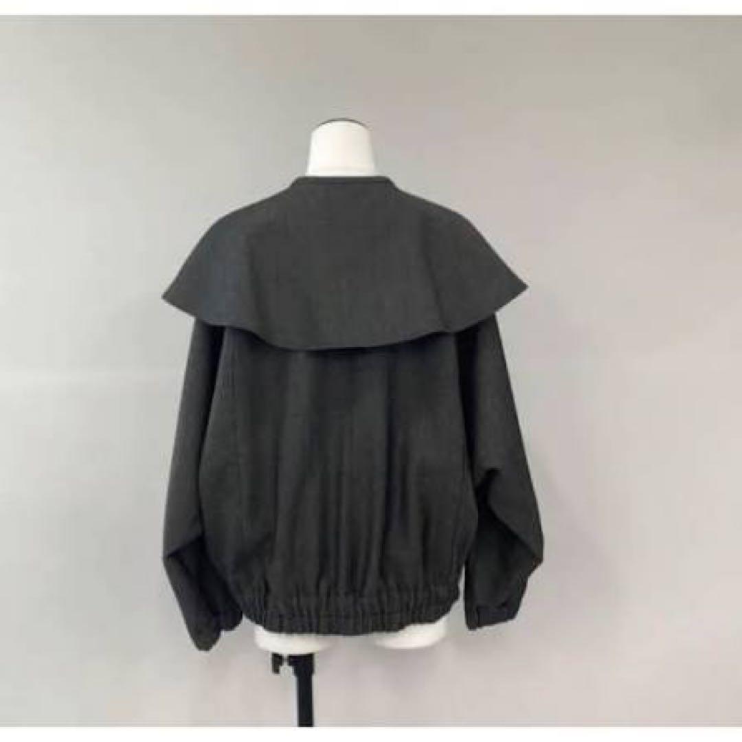 LOHEN ビックカラー2Wayデニムライク　ウール　ブルゾン