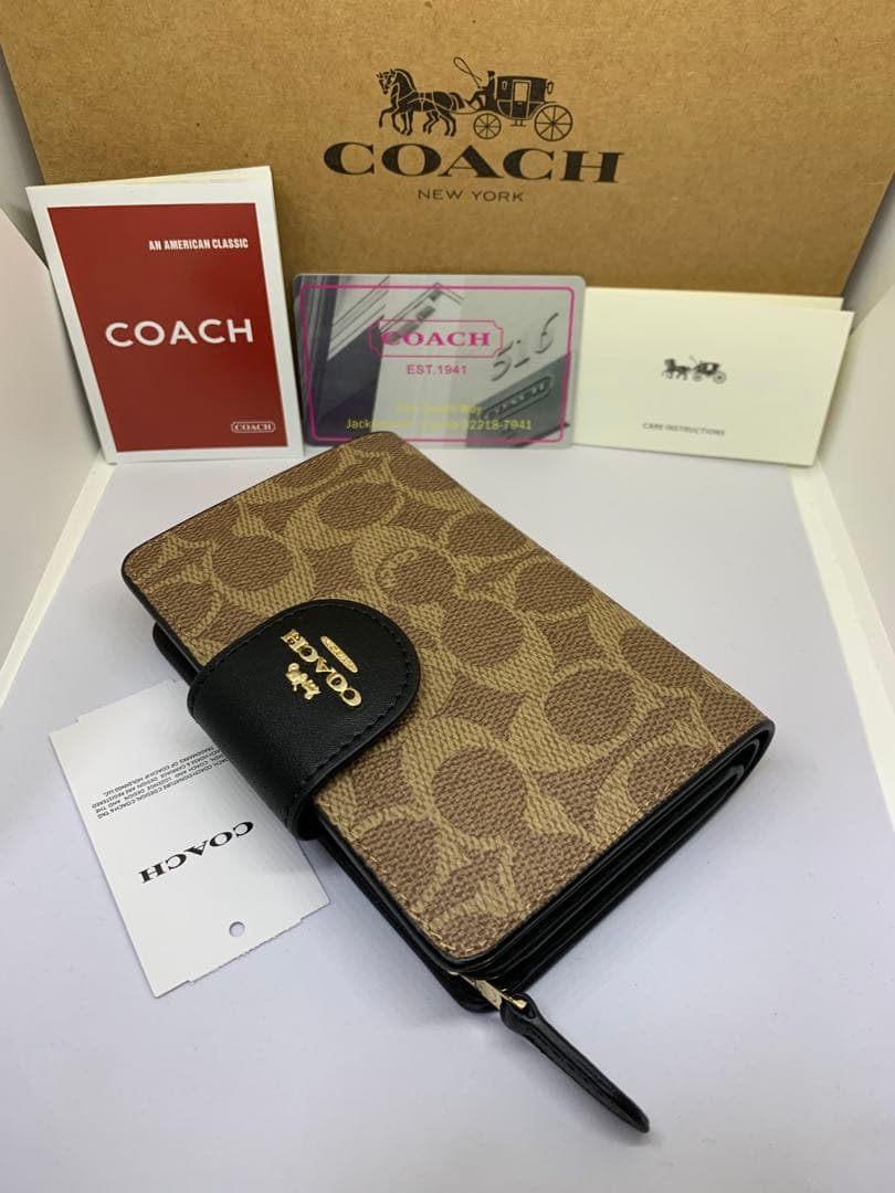 COACH コーチ CW786 二つ折り財布 シグネチャー　キャンバス