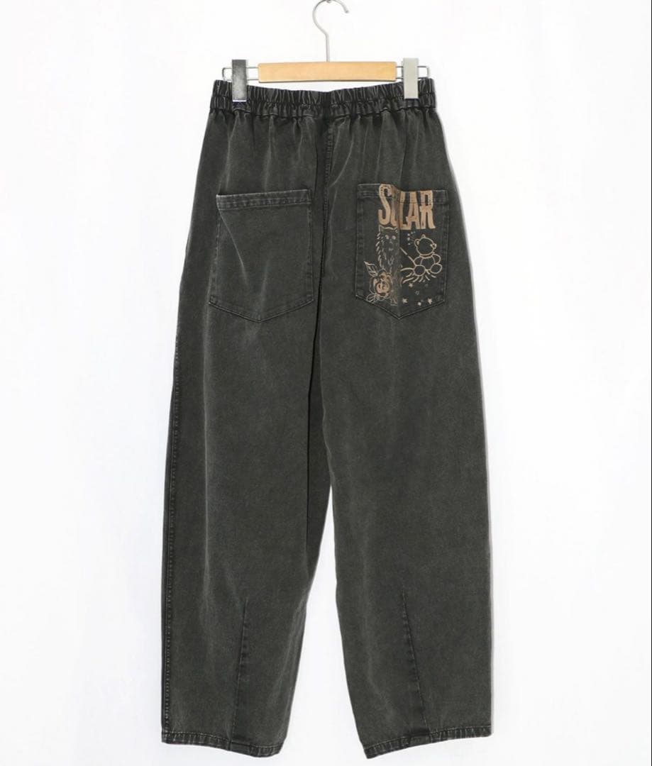 スカラー　scolar 161604：チョーク風柄コクーンパンツ