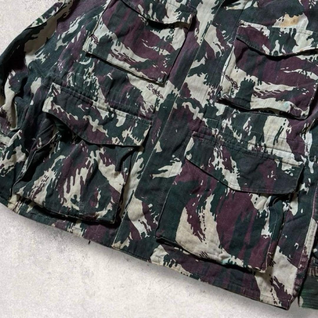 ポルトガル軍リザードカモ迷彩フィールドジャケットミリタリーカモフラ短丈軍モノ古着