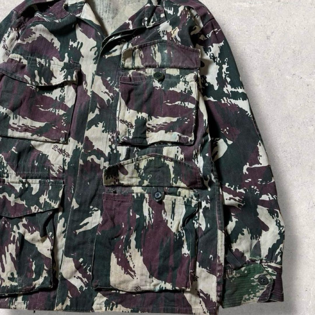 ポルトガル軍リザードカモ迷彩フィールドジャケットミリタリーカモフラ短丈軍モノ古着