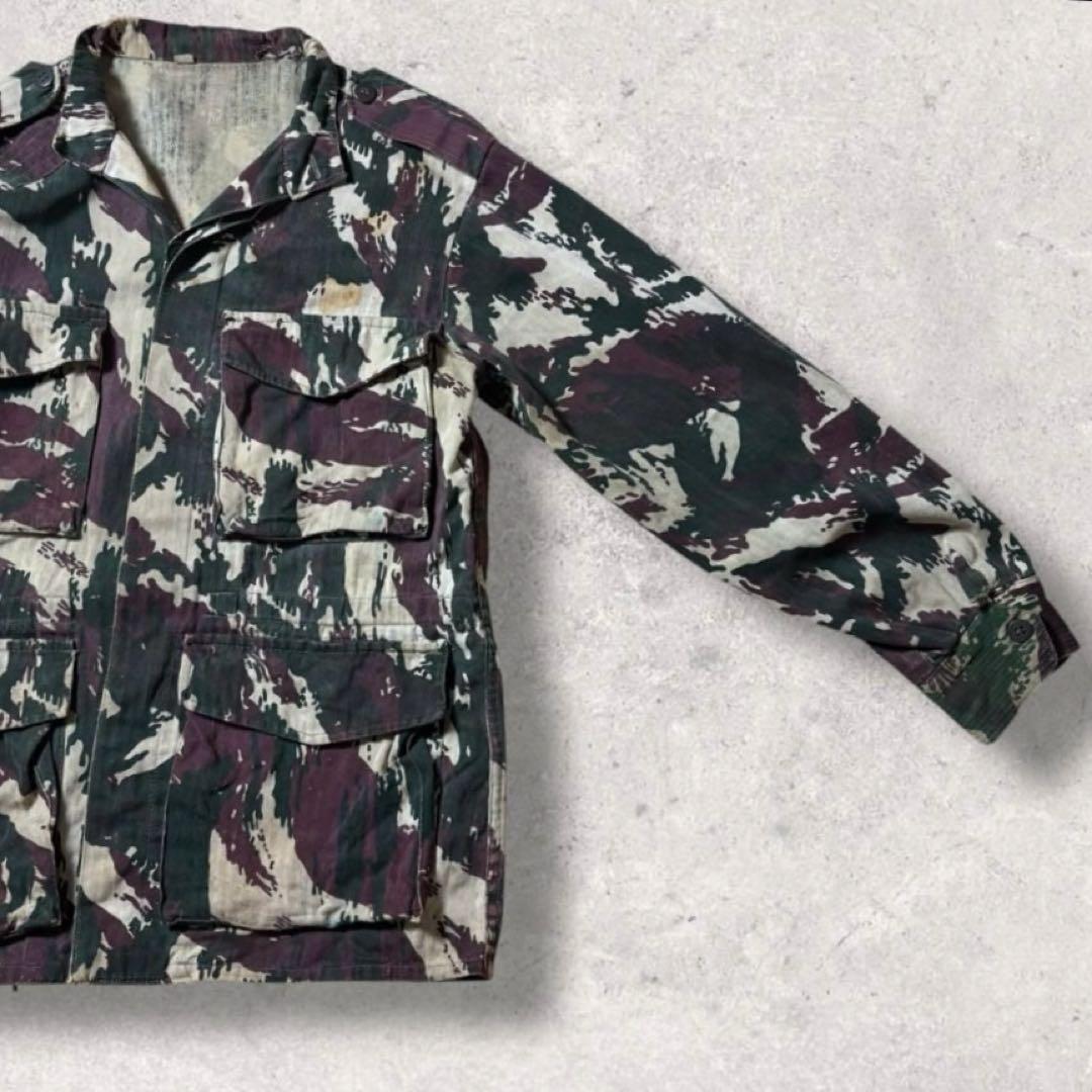 ポルトガル軍リザードカモ迷彩フィールドジャケットミリタリーカモフラ短丈軍モノ古着