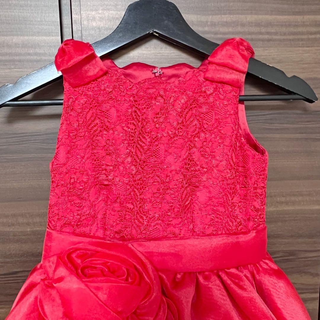 にゃんたん様　オーダーメイド　赤130＆オレンジ120〜130フォーマルドレス