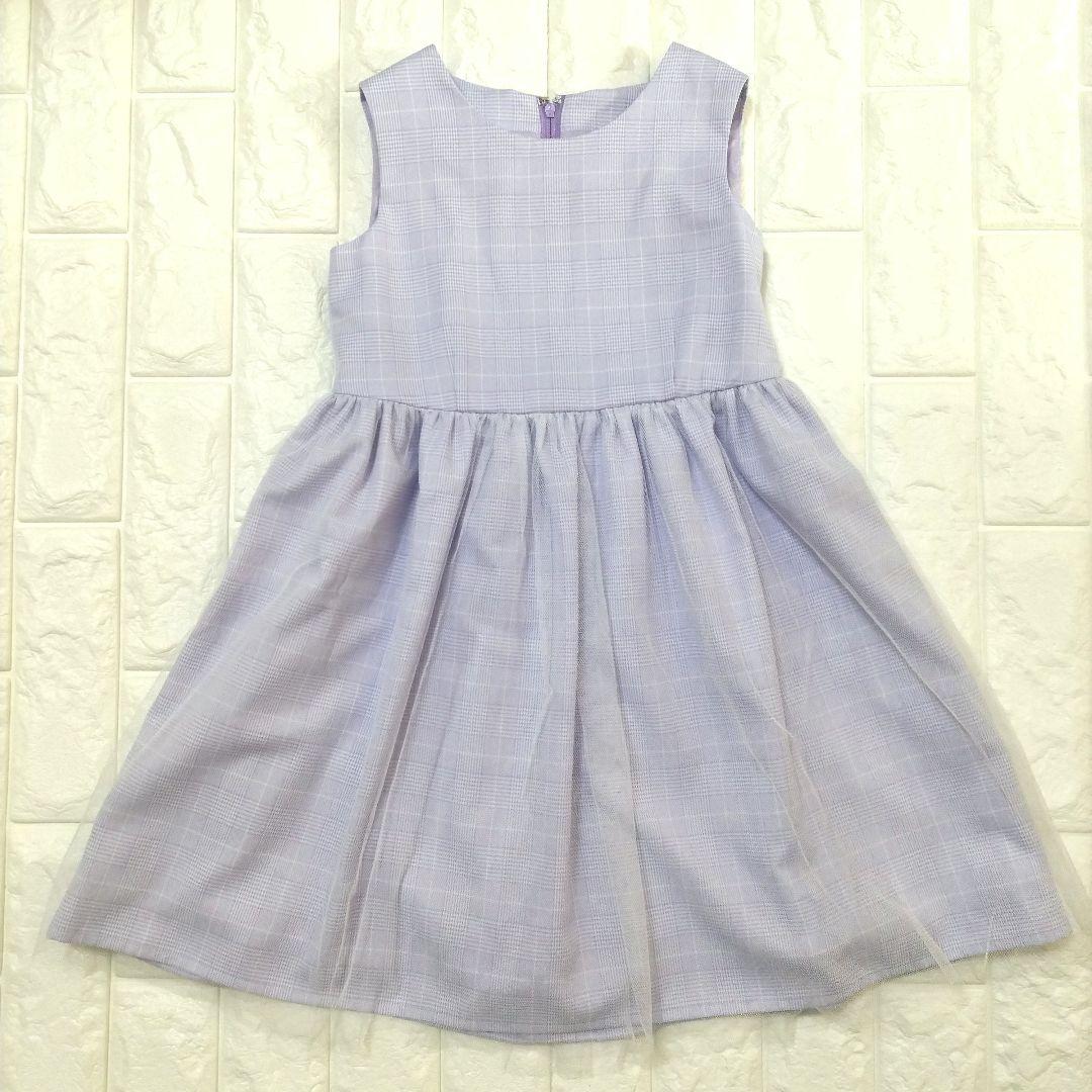 【120】ELLE en noir 入学式 卒園 フォーマル パープル チュール