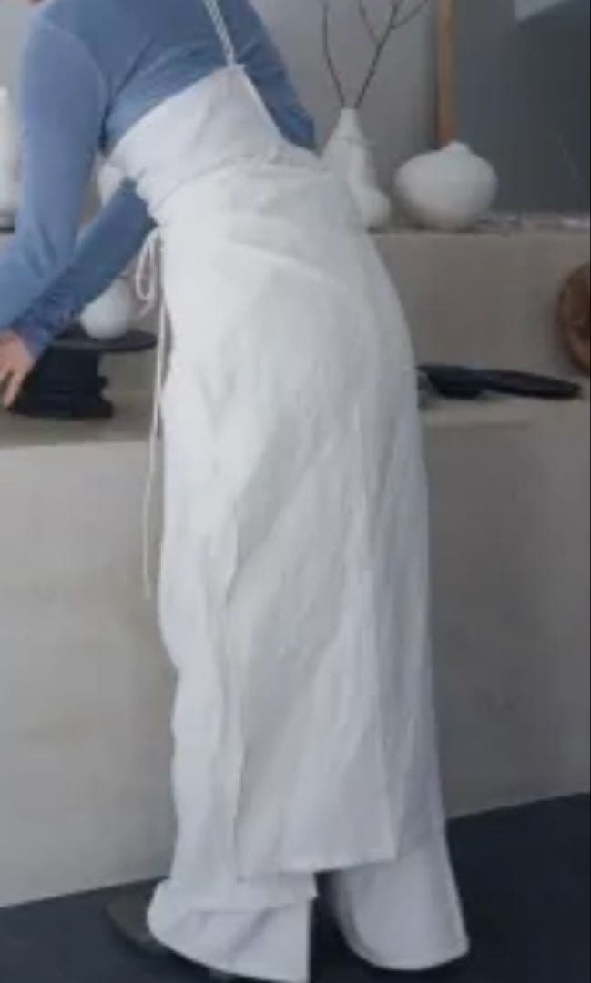 This___tokyo オリジナルエプロン　白磁　ホワイト