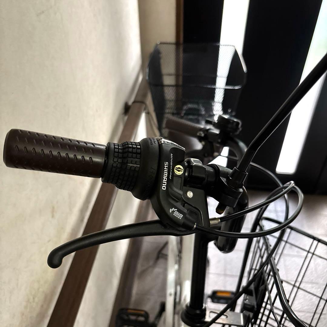 【美品】※直接引き取り 自転車 ママチャリ 前後カゴ付き ミラー付き