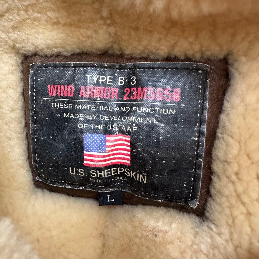 【WIND ARMOR】 B-3 ムートンボンバージャケット フライトジャケット