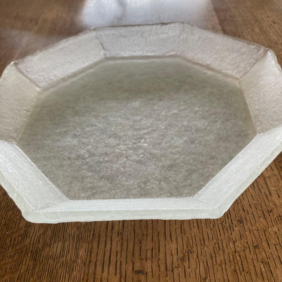 森谷和輝　ガラス　八角皿