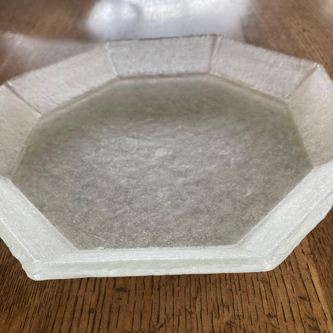 森谷和輝　ガラス　八角皿