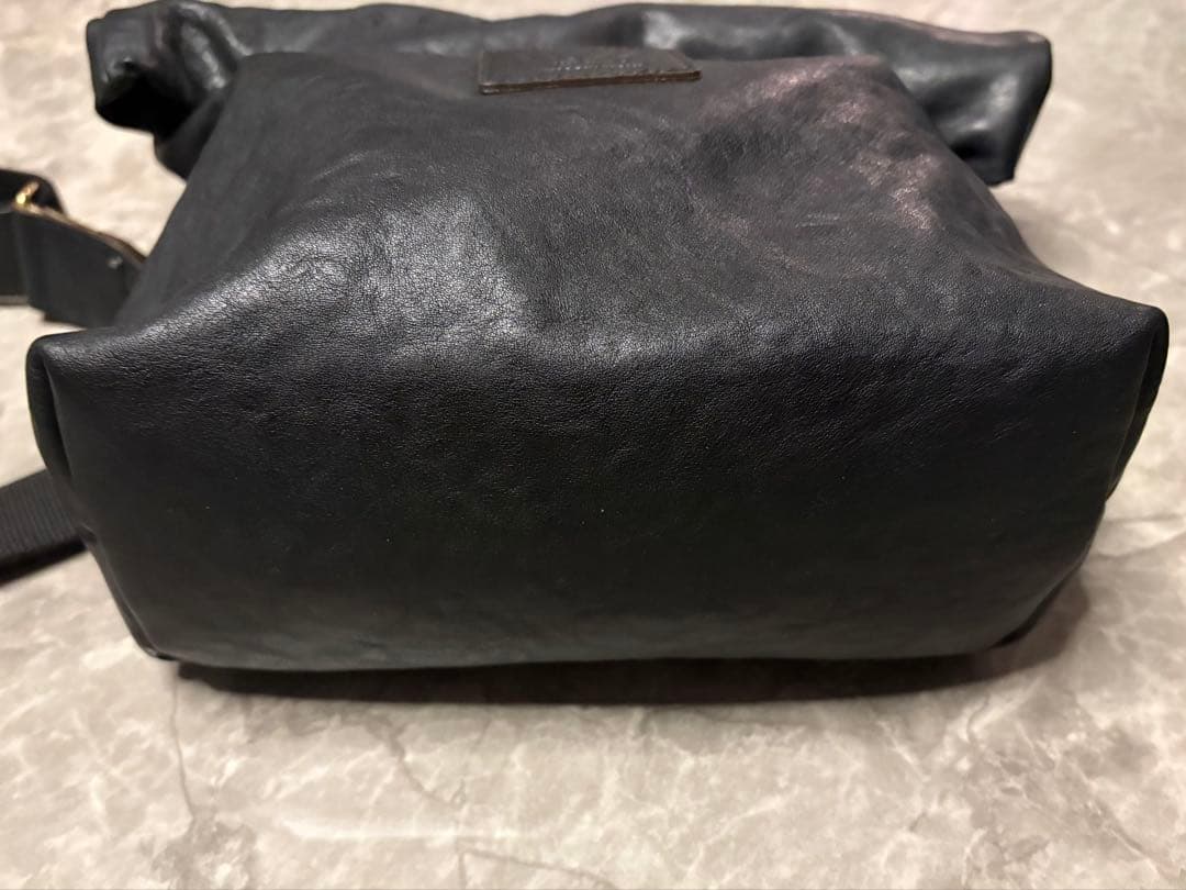 新進工房　パン屋の紙袋風バッグ　マルシェ(ブラック)