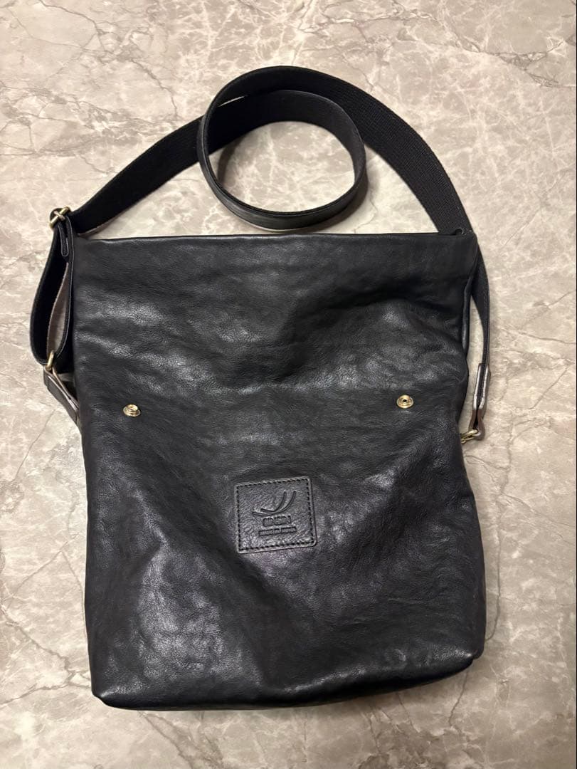 新進工房　パン屋の紙袋風バッグ　マルシェ(ブラック)