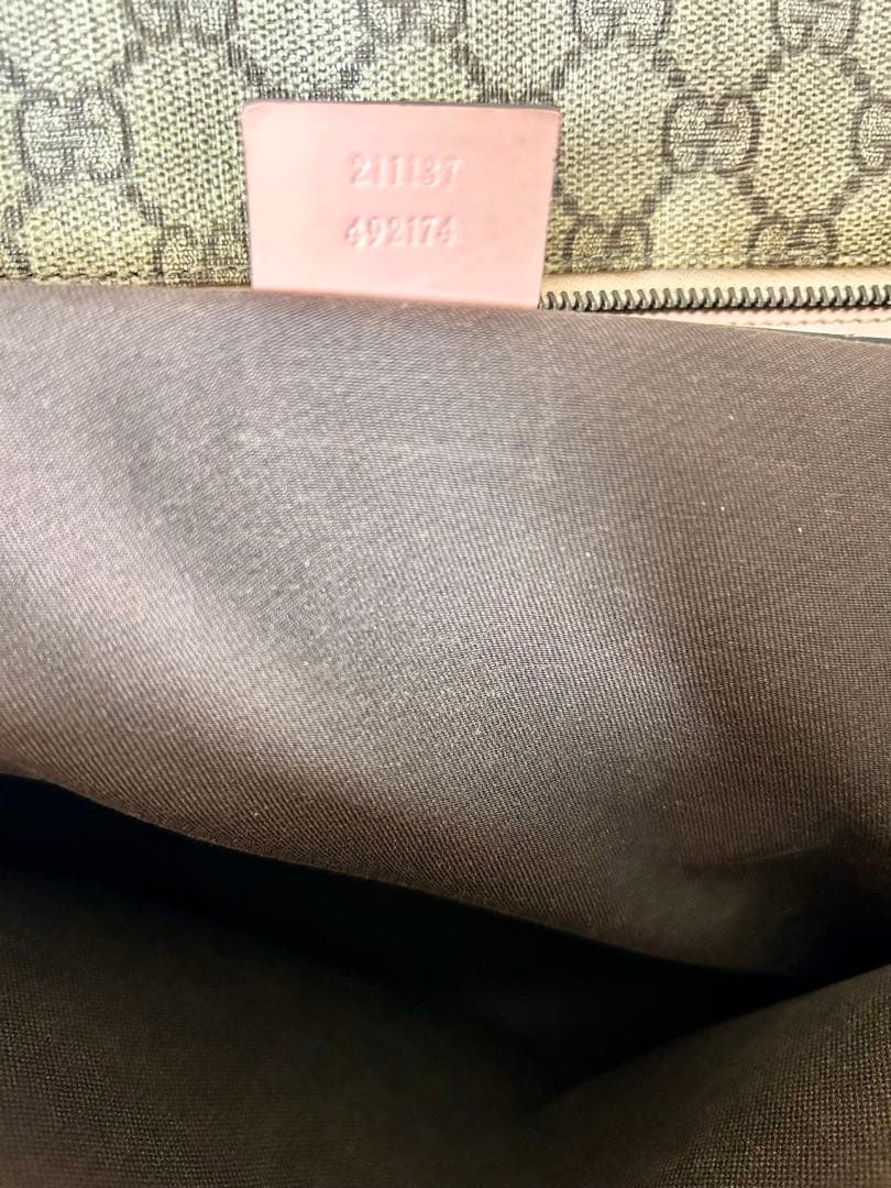 正規品・廃盤 GUCCIグッチトートバッグ GGスプリーム ピンク 肩掛け