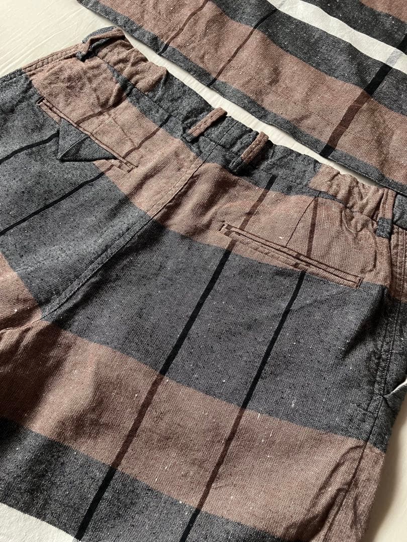 sunsea セットアップ リネンシルク サイズ2 チェック