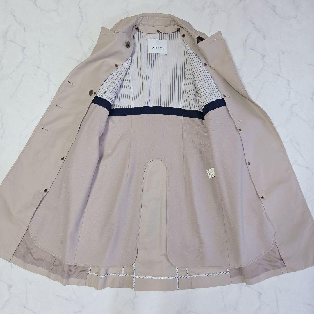 美品⭐️アナイ 撥水ギャバ トレンチコート 現行 ライナー付 ロング丈 ベージュ