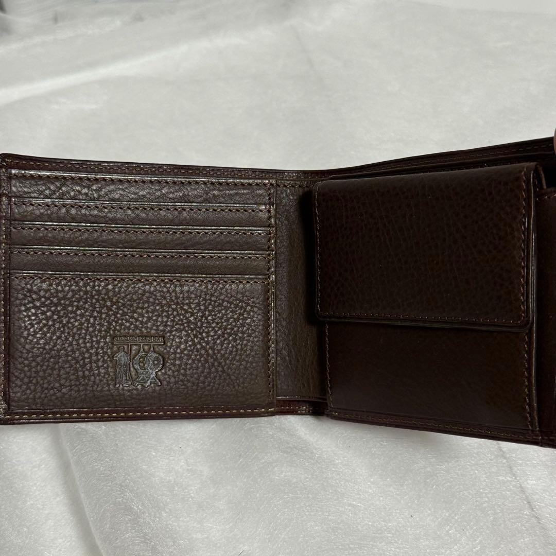 ⭐️極美品⭐️ココマイスター　二つ折り財布　ダークブラウン　メンズ　レザー