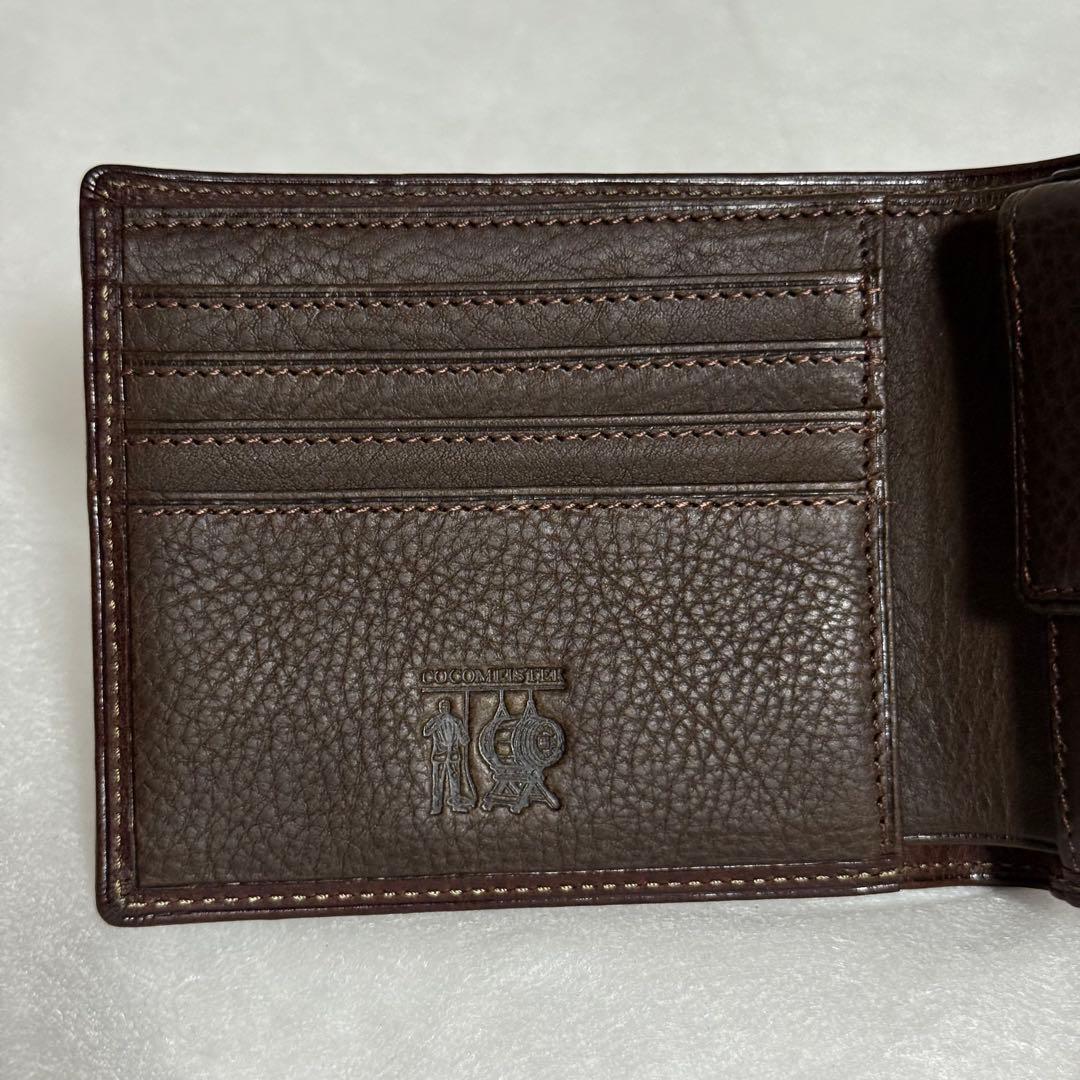 ⭐️極美品⭐️ココマイスター　二つ折り財布　ダークブラウン　メンズ　レザー