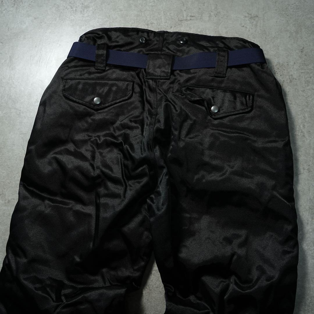 90s ALPHA 中綿 フライトパンツ ブラック 裏地キルティング 暖パン