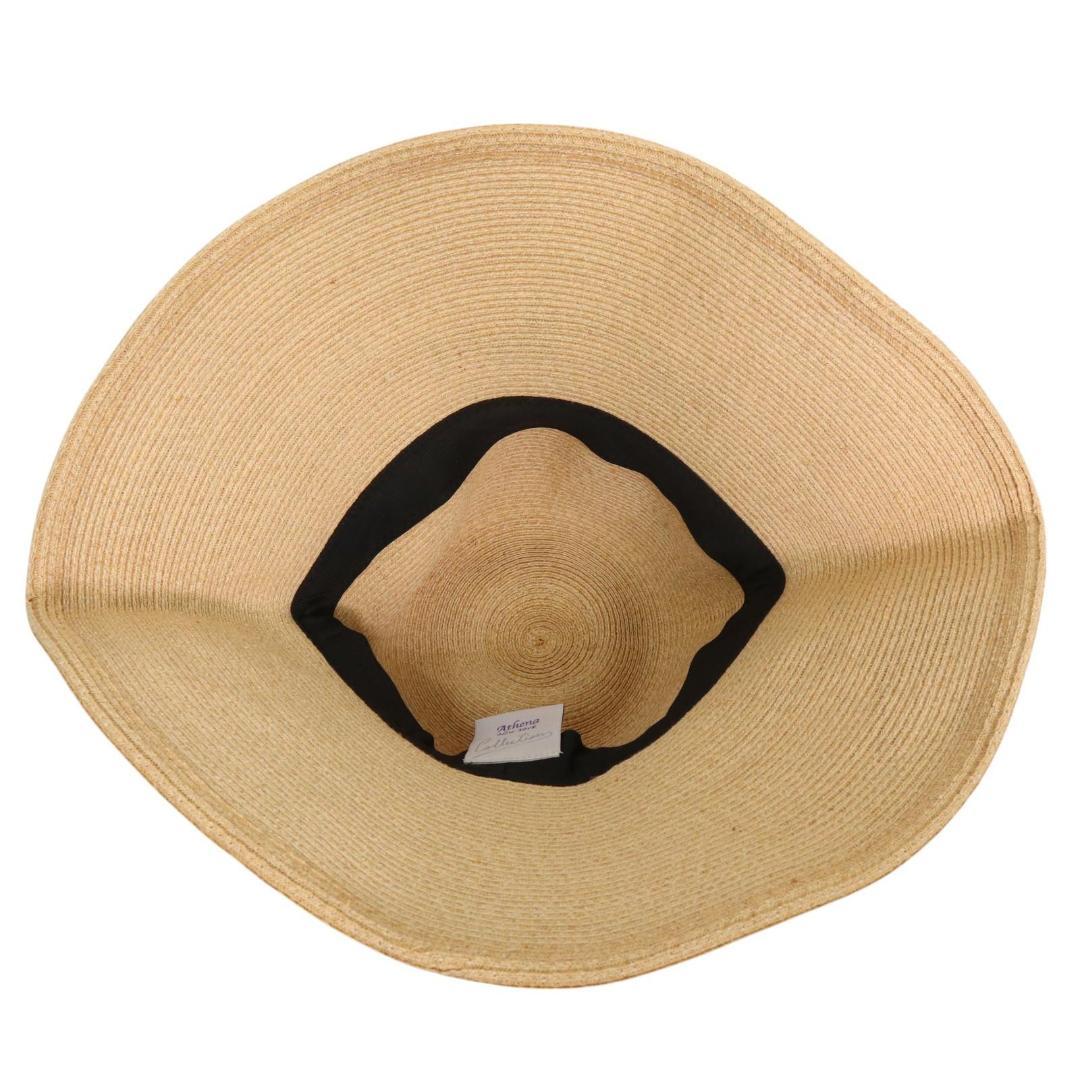 【極美品】Athena New York　花柄刺繍 ラフィア ストローハット