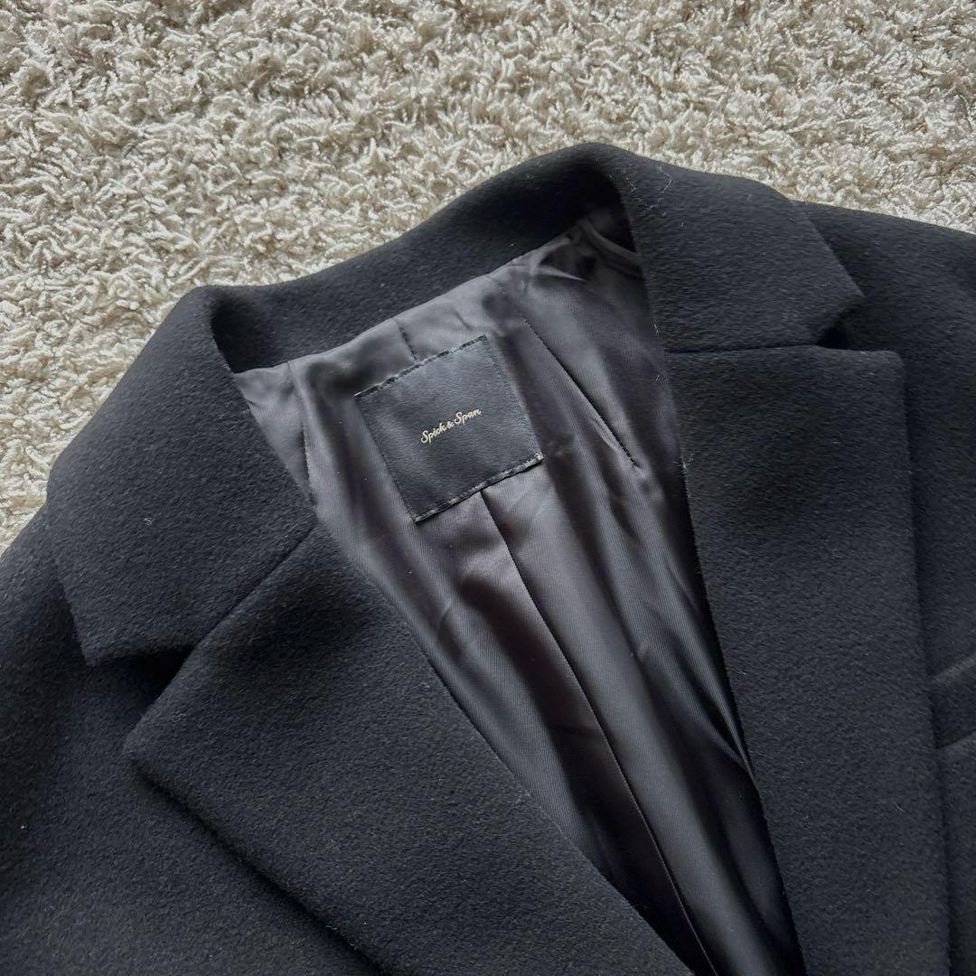 【極美品】Spick&Span W/Nyモッサジャケットライクコート ブラック